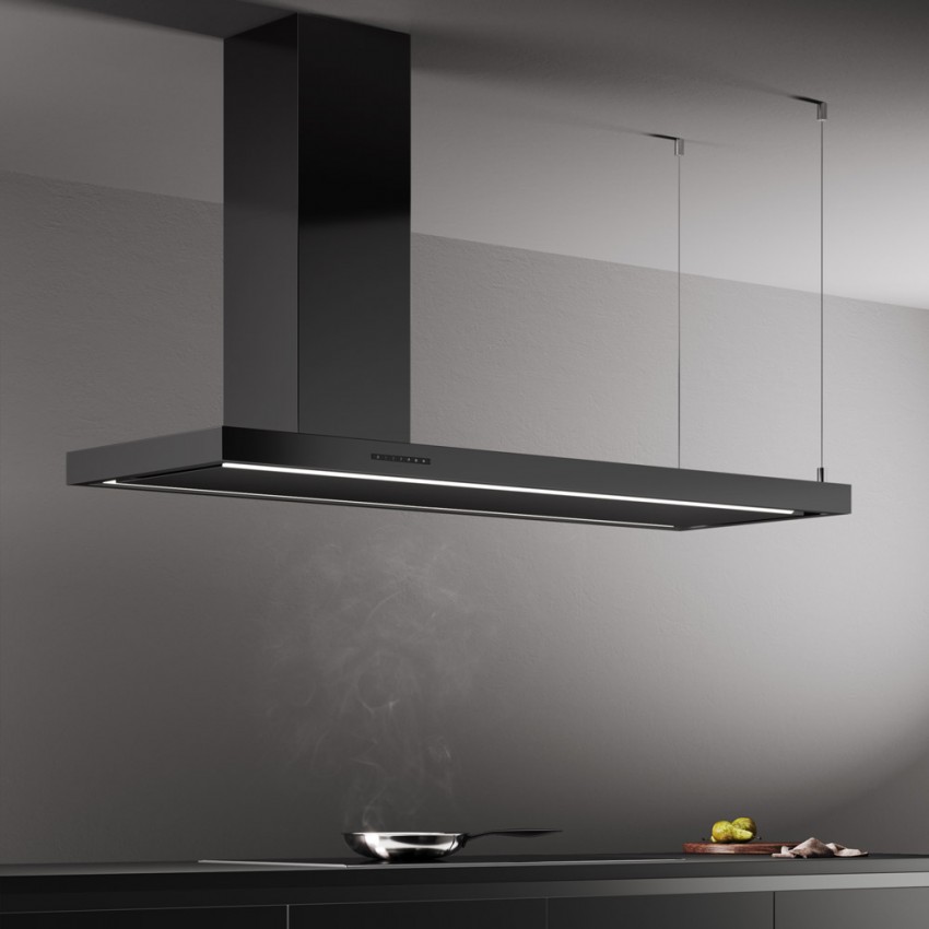 150cm Island Cooker Hood Black